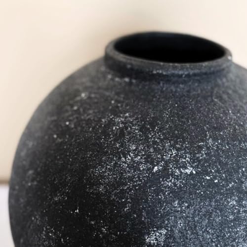Handmade Large Rustic Ceramic Vase 10.6 inches Tall, Farmhouse - Image 4