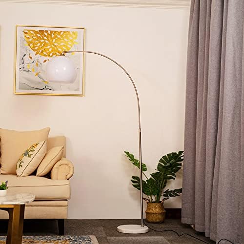 Mid Century Modern White Arc Floor Lamp for Living Room and Bedroom - Image 5