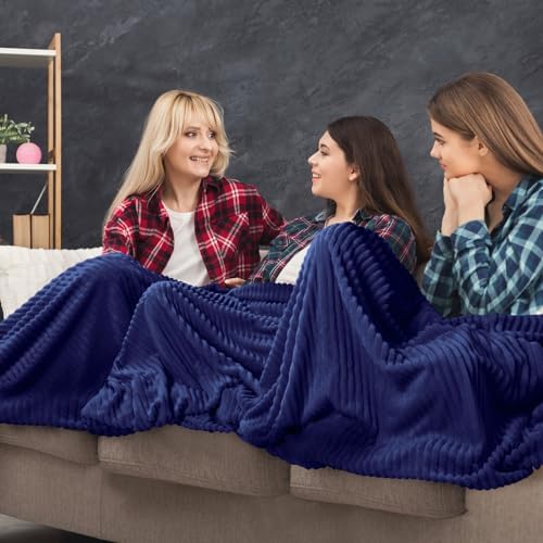 Buryeah 24 Pcs Flannel Blankets Bulk,Fall Outdoor Wedding, Navy - Image 5