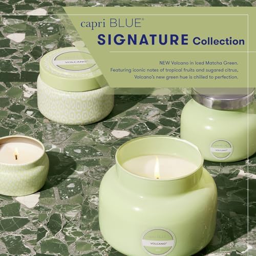 Capri Blue Volcano Scented Candles - Luxury Candles for Home Scented with Tropical Fruit & Sugared Citrus - Long Lasting Soy Wax Blend - Signature Glass Jar (Iced Matcha Green, 19 oz) (Pack of 2) - Image 6