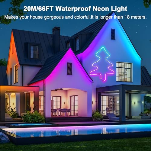 Cozylady RGB Neon Light LED Rope Light (66ft/20M) - Image 2