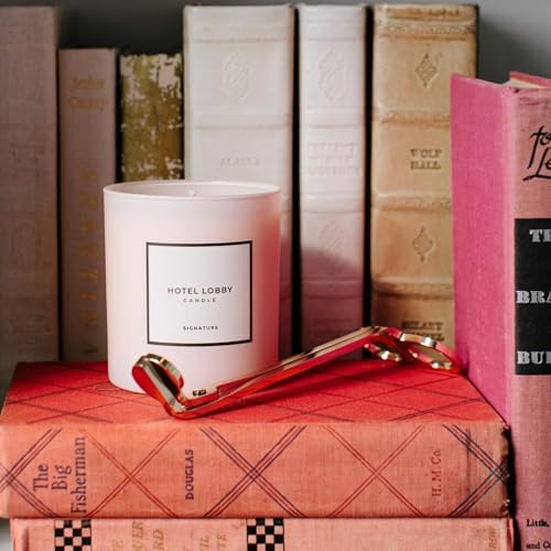 Hotel Lobby Signature Candle – Luxury Hand-Poured 9.75oz Soy Wax with Amber, Cedar, and Musk – Infused with Essential Oils, 65-Hour Burn Time, Reusable Vessel, Clean Burn - Image 2