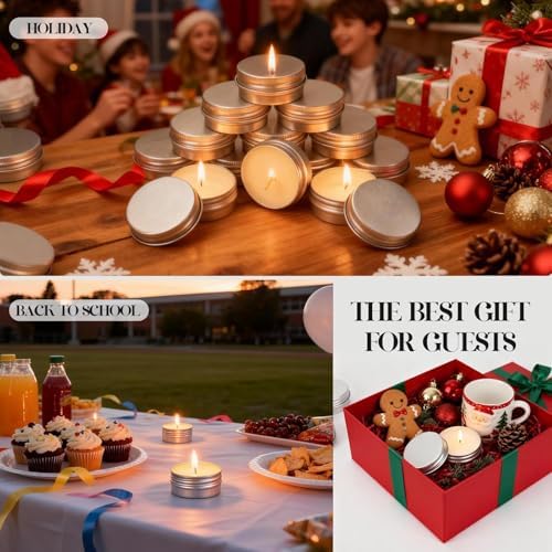 100 Pcs 1 Oz Mini Eucalyptus Scented Soy Candle Set,Wedding Favors for Guests Bulk 100,The Quantity of Multiple Sets Meets Your Needs for Wedding and Party Gifts and Party Favors. - Image 4
