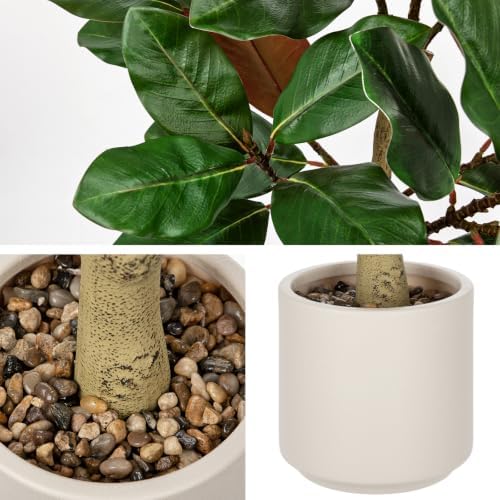Briful 4 FT Artificial Magnolia Leaf Tree with Pot for Indoor Decor - Image 3