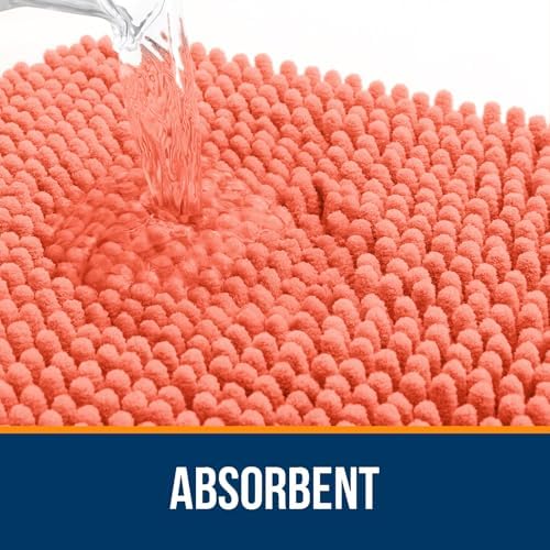 OLANLY Large Bathroom Rugs 44x32, Extra Soft Absorbent Chenille Bath Rugs - Image 4