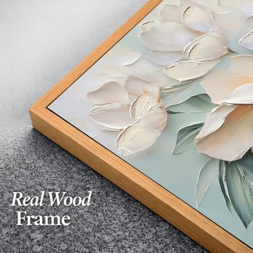 Anolyfi Framed Floral Large Canvas Wall Art for Living Room 40"x20" - Image 4