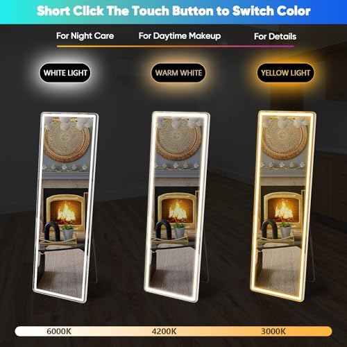 OLIXIS 16"x 60" Full Length Mirror with Lights, LED Body Mirror - Image 3