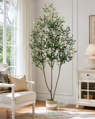 Artificial Olive Tree 7FT with Planter&Cotton Basket - Image 3