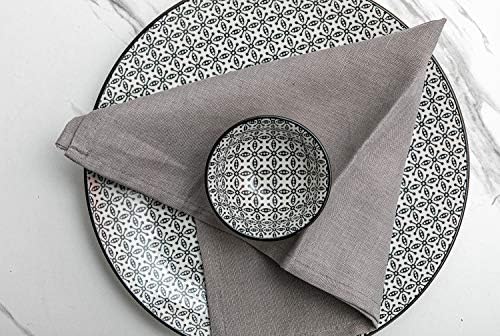 100% Pure Linen Dinner Cloth Napkins 15 x 15 Inch Taupe Grey - Set of 6 Pack European Flax Natural Fabric Washable for Home and Kitchen - Image 4