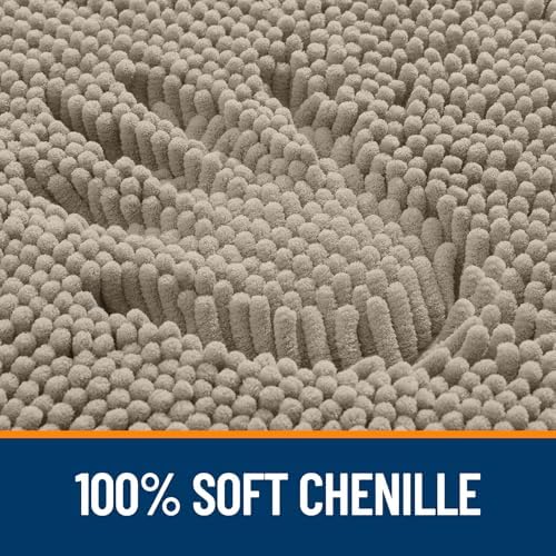 OLANLY Bathroom Rugs 34x21, Extra Soft Absorbent Chenille Bath Rugs - Image 3