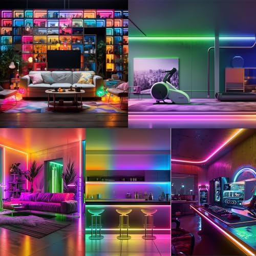 80ft/24M COB RGB+IC LED Strip Lights, Dream Color COB LED Light Strip - Image 6