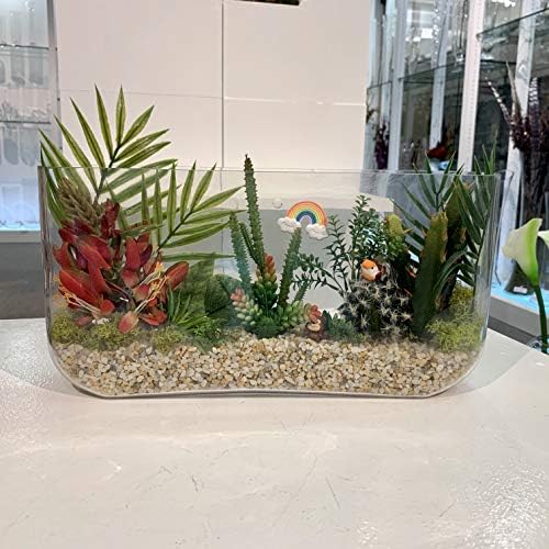 WGV Long Rectangle Block Vase Bulk, Width 4", Length 12", Height 10", Clear Round Corners Glass Floral Container Wedding Party Event Decor, 4 Pieces - Image 4