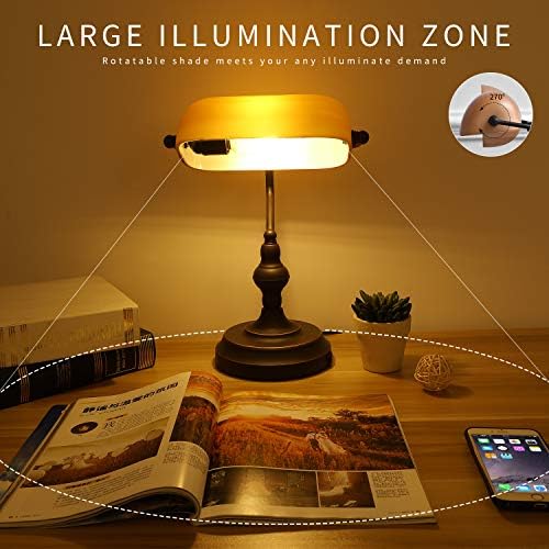 Banker Desk Lamp, Oil Rubbed Bronze Banker's Lamp - Image 3