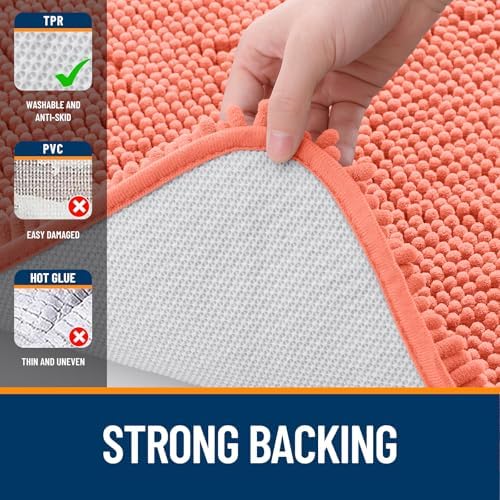 OLANLY Large Bathroom Rugs 44x32, Extra Soft Absorbent Chenille Bath Rugs - Image 6