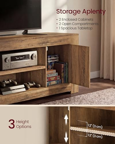 VASAGLE TV Stand with Storage, Farmhouse Entertainment Center for 80'' TV - Image 5