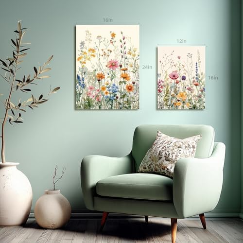 LLEEMPI Framed Colorful Floral Wall Art Set of 3, 16x24 Canvas Prints - Image 4