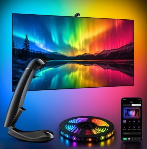 Upgraded TV LED Backlight with Sensor, LED Sync Lights for TV 55-65 Inch by FFJ