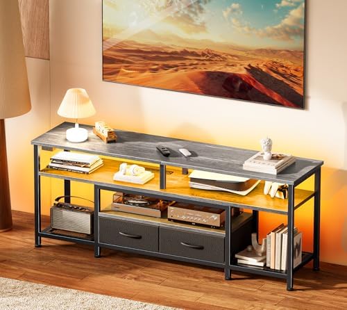 Huuger 54 Inch LED TV Stand with Power Outlets for 55 60 Inch TV by Huuger