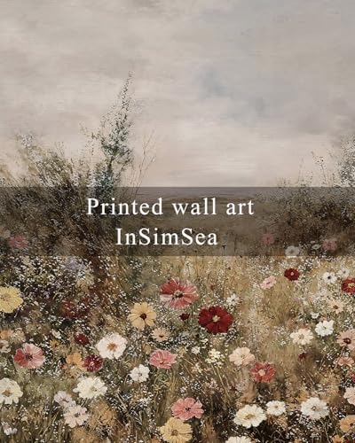 InSimSea Framed Wall Art Vintage Decor, Wildflower Field Flowers, 16x24In - Image 7