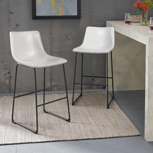 Waleaf 30 Inch Counter Height Bar Stools Set of 4, Faux Leather Bar Chairs - Image 3