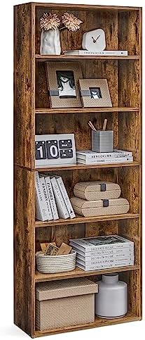 VASAGLE 6-Tier Bookshelf, Storage Organizer, 23.6 x 9.5 x 63.2 Inches by VASAGLEbySONGMICSHOME
