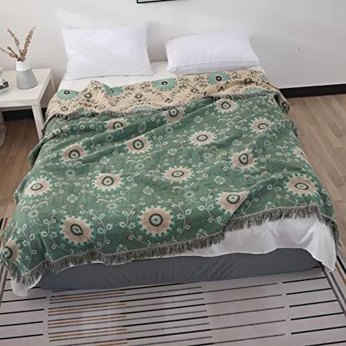 LUTBM Boho Throw Blanket for Bed 60"x80", 100% Cotton Soft Couch Blankets - Image 2