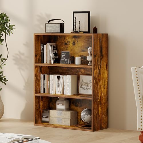 Sweetcrispy 3 Shelf Bookcase Open Display Bookshelf Storage Organizer - Image 2