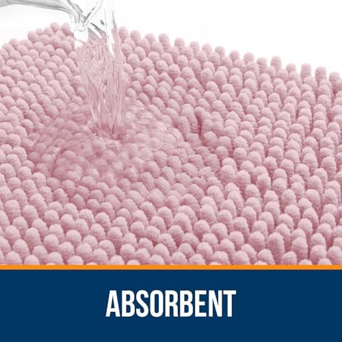OLANLY Large Bathroom Rugs 47x32, Extra Soft Absorbent Chenille Bath Rugs - Image 4