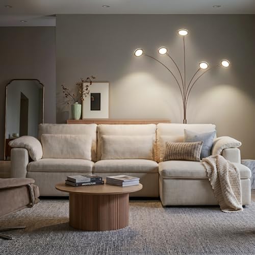 Brightech Orion Arc Floor Lamp for Living Room, Tree Floor Lamp with 5 Adjustable Arms, Multi-Head Standing Lamp with Flexible Rotating LED Lights for Bedroom, Dorm - Bright Hanging Lighting - Bronze - Image 6