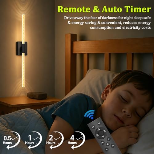 iThird Battery Operated Wall Sconces Set of 2, 10000mAh, Black Bubble - Image 5