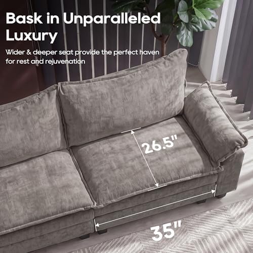 URRED Oversized Modular Sectional Sofa，Gray：157" U Shaped - Image 5