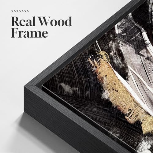 Extra Large Framed Black and White Abstract Wall Art for Living Room, 60x30 - Image 6