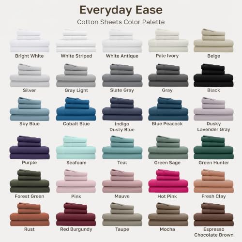 California Design Den Soft 100% Cotton 400 Thread Count Sheets Queen, 4 Pcs - Image 7