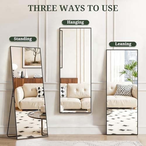 Mirror Full Length 58"x19", Rectangle Full Body Floor Mirrors with Stand - Image 6