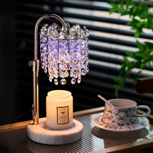 Candle Warmer Lamp with Timer Dimmer Adjustable Height for New Home Bedroom,Vintage Home Decor for Scented JaR 3 Bulbs for New Home Decor, Women Mom Christmas Birthday Gifts,Black (RGB Fgold) by CandleWarmerLampwithTimer