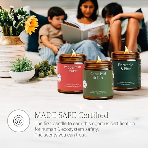 Fontana Candle Co Wood Wick Beeswax Candle, Holiday Candle Bundle - Image 5