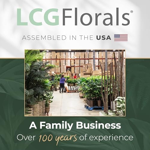 LCG Florals 6ft Artificial Ficus Tree in Copper Metal Pot with Real-Wood Trunk - Indoor and Outdoor Faux Plants for Patio, Living Rooms, Offices & Outdoor Spaces - Image 5