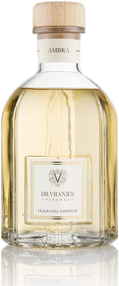 Dr. Vranjes - Ambra 1250 ml Diffuser + Double Pack of White Sticks (3 Pieces Bundle)- Luxury Home Fragrance, Made in Italy, Main Scent: Oriental, Olfactory Pyramid: Amber, Patchouli, Sandalwood by VranjesFirenze