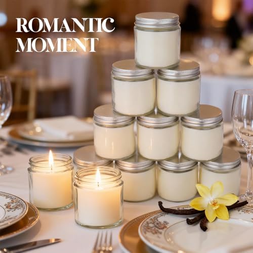 24 PCS 4oz White Soy Wax Candles, Classic Vanilla Scented Candle Gift Set | Warm & Cozy Bulk Favors for Weddings, Housewarming, Holiday Parties | Relaxing Home Fragrance. - Image 5