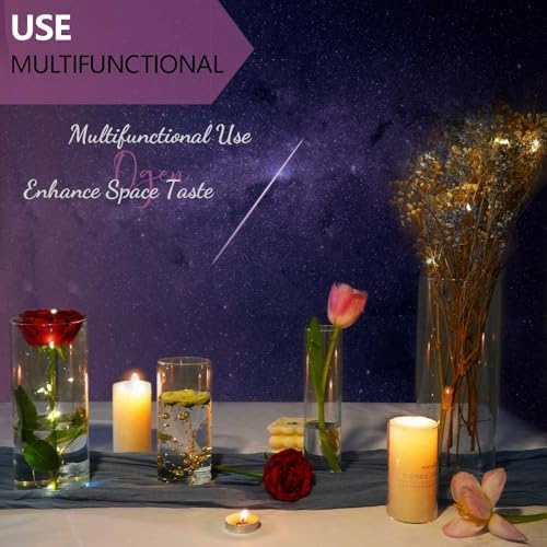 60pcs New & Improved Glass Vase Cylinder Vases for Centerpieces Small Flower Glass Clear Vases Home Decor Centerpiece Table Flower Vase Decorations for Wedding Decoration＆Holiday Mixed Sizes Tall - Image 4