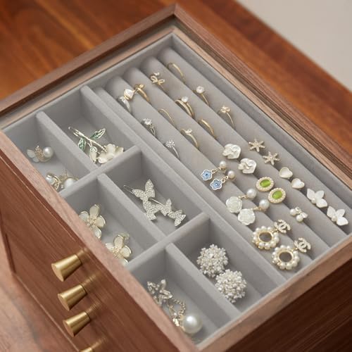 Black Walnut Jewelry Organizer, 4 Layer - Image 4