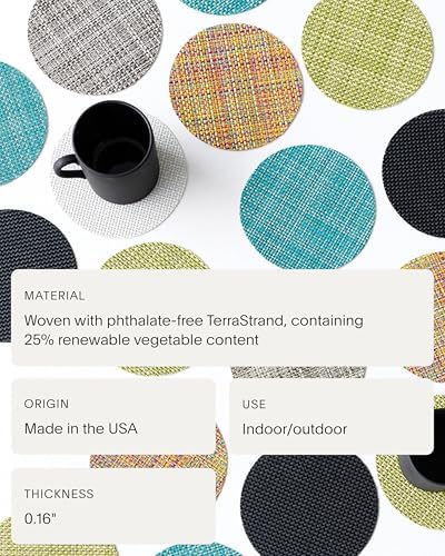 Chilewich Mini Basketweave Coasters Set of 4 - Image 5