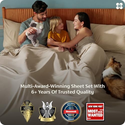 Bedsure PureWoven 100% Rayon Derived from Bamboo, Full Size Sheets, 4 PCS - Image 3