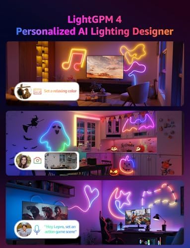 Lepro N1 AI Smart RGB Rope Light with IC, 9.84ft 2.4G Wi-Fi & Bluetooth - Image 2