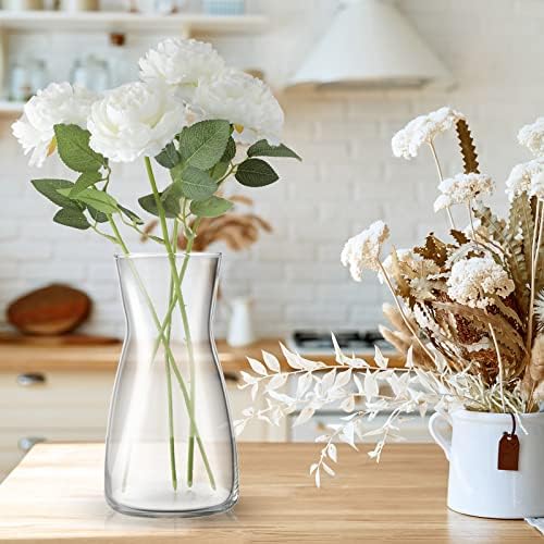 Thenshop 6 Pcs 8'' Tall Clear Glass Flower Vase for Bouquet, Clear - Image 5