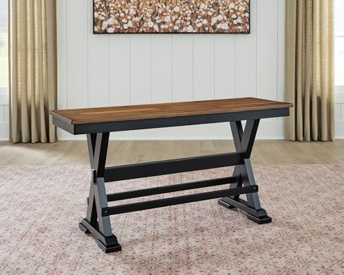 Signature Design by Ashley Counter Height Dining Bench, 48", Brown & Black by Unknown