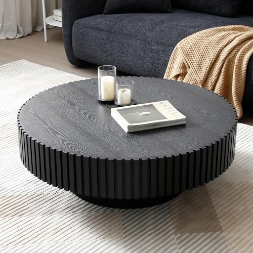 31" Round Coffee Table for Living Room Mid Century Modern Coffee Table by FGXJY