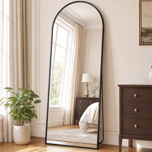 DUMOS 64"x21" Arched Full Length Mirror with Stand, Full Body Floor Mirror by DumosLifestyle