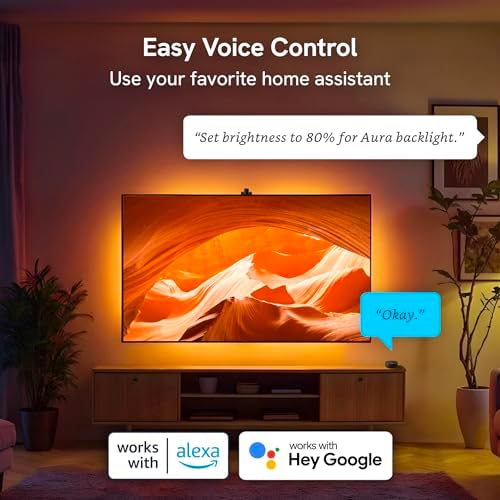 Aura Labs TV Backlight Sync to Screen for 70-85 Inch TVs - RGBIC LED Lights - Image 5