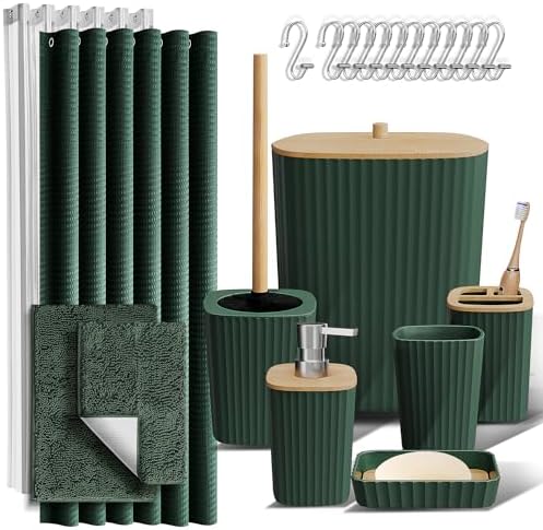 Clara Clark Bathroom Set, Bathroom Sets with Shower Curtain and Rugs by ClaraClark